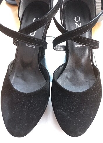 SİYAH SÜET TOPUKLU AYAKKABI - Görsel 5