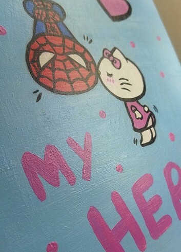 Beden Renk Hello kitty-spiderman tablo