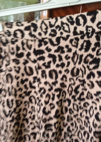Zara Kadın Leopar Desenli Uzun Salaş Etek