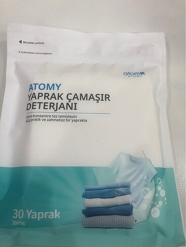 Atomy 3 adet büyük diş macunu ve 1 adet yaprak deterjan