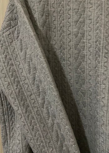 Gri Örgü Kadın Triko Kazak - Görsel 2