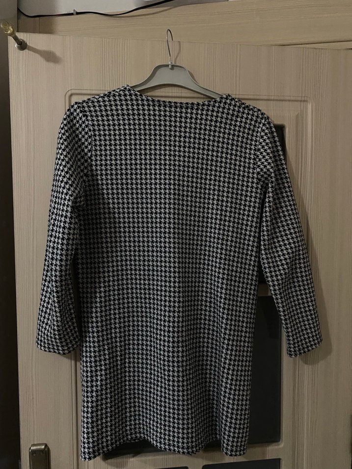 Düğmeli Midi Kadın Gri Ceket - Görsel 4