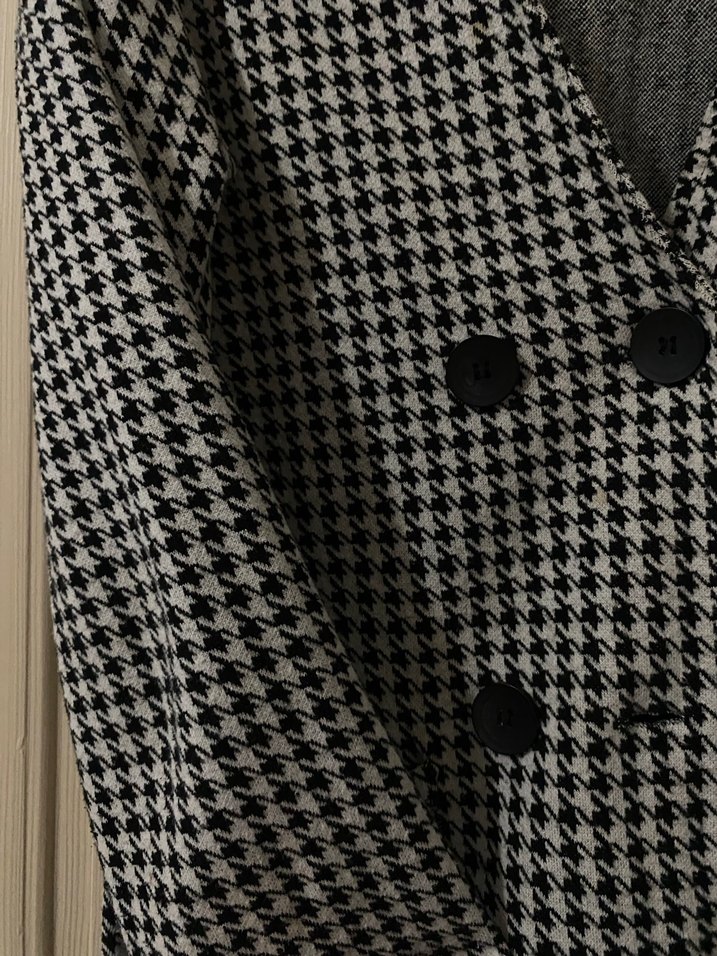 Düğmeli Midi Kadın Gri Ceket - Görsel 3