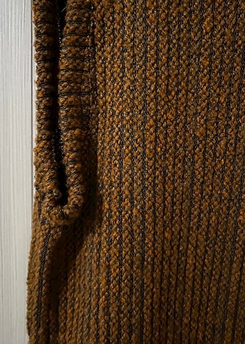 Kadın Kahverengi Örgü Yün Süveter - Görsel 2