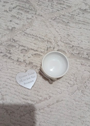 Gri Çiçek Detaylı Yuvarlak Ayna damat kahve tepsisi - Görsel 5