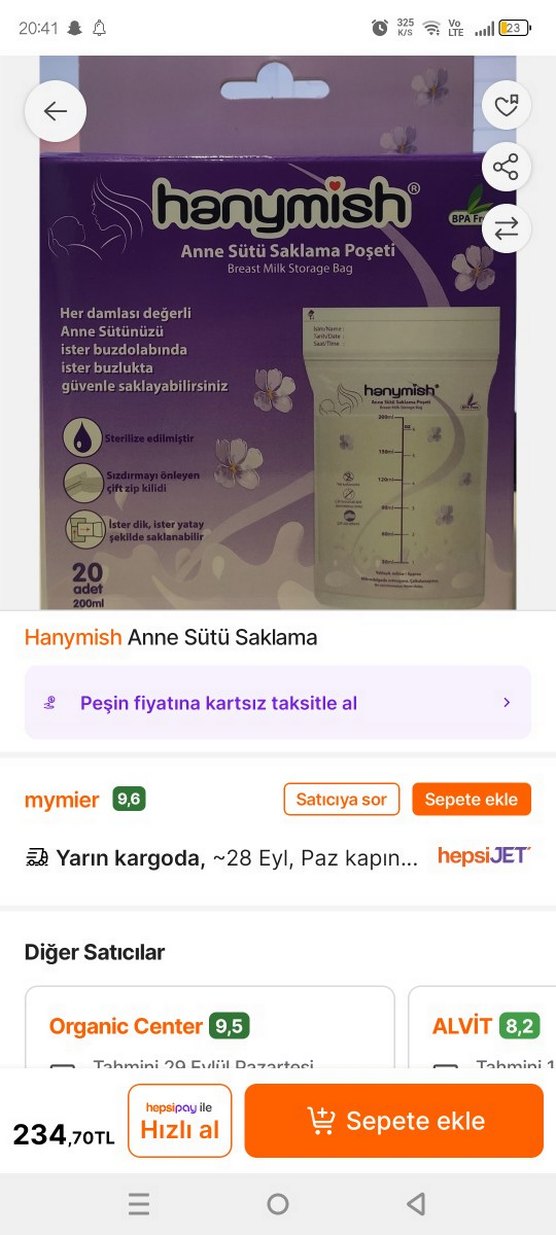Hanymish Anne Sütü Saklama Poşeti - Görsel 2