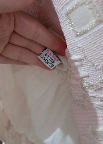 Pembe Nakışlı Kız Çocuk Elbisesi - Görsel 3