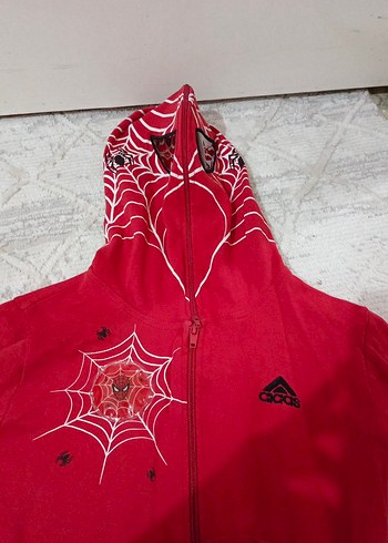 Kırmızı Fermuarlı Erkek Çocuk Sweatshirt - Görsel 2