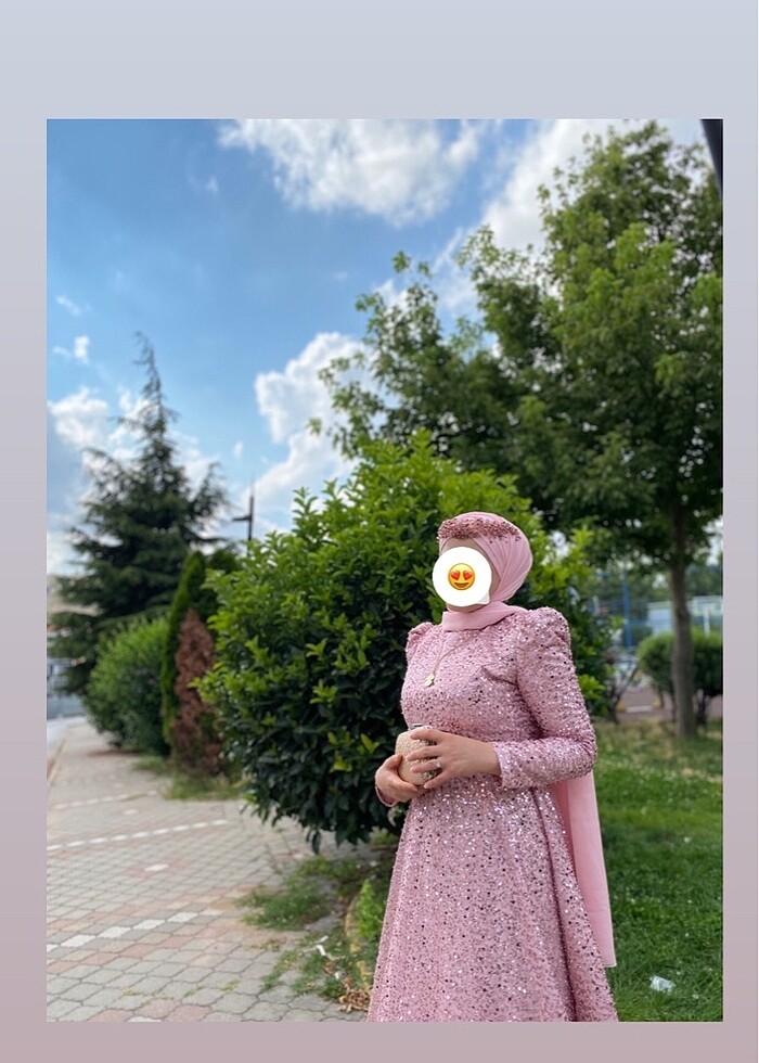 Tesettür abiye ACİL SATILIK - Görsel 2