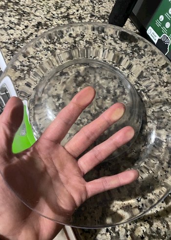 Şeffaf Yuvarlak Cam tabak - Görsel 4