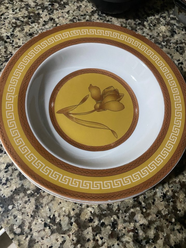 Sarı Desenli Tabak Seti - Görsel 2