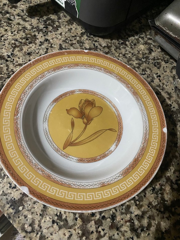 Sarı Desenli Tabak Seti - Görsel 3