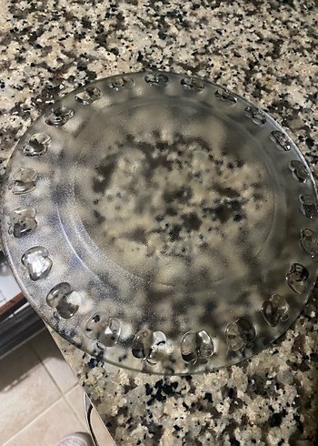 Gri Yılan Desenli Cam Tabak - Görsel 5