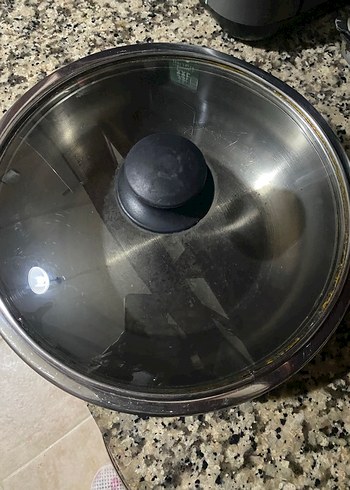 Parlak Gri Cam Kapaklı Tencere - Görsel 4