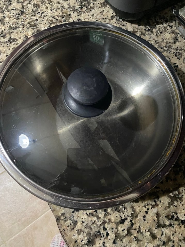 Parlak Gri Cam Kapaklı Tencere - Görsel 4