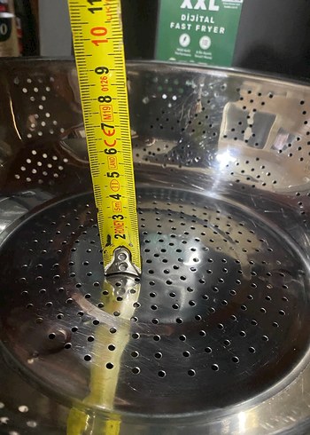 Parlak Gri Delikli Metal Süzgeç - Görsel 7