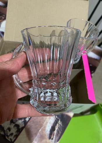 Bej Renkli Cam Kupa - Görsel 5