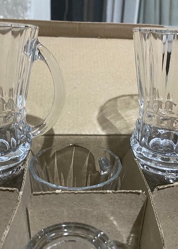 Bej Renkli Cam Kupa - Görsel 2