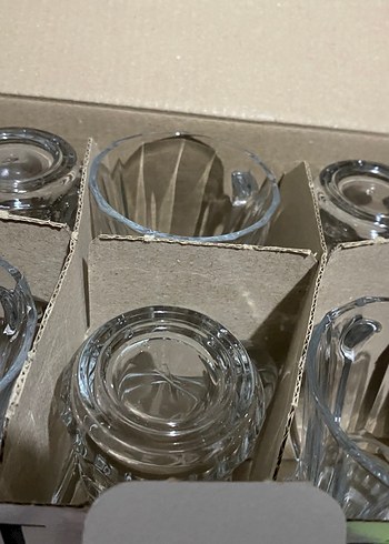 Bej Renkli Cam Kupa - Görsel 3