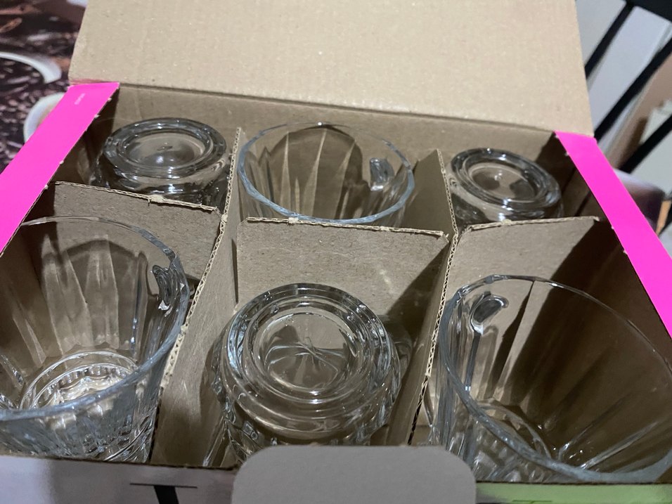 Bej Renkli Cam Kupa - Görsel 3