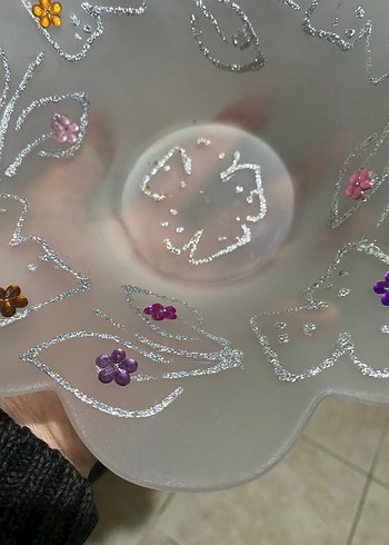 Çiçek Desenli Işıltılı şekerlik - Görsel 3