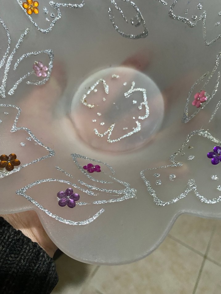 Çiçek Desenli Işıltılı şekerlik - Görsel 3