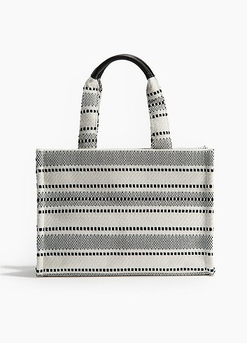 Beden beyaz Renk H&M shopper çanta