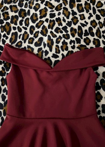 Bordo abiye mini - Görsel 3