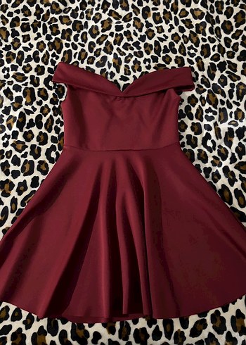 Bordo abiye mini - Görsel 2