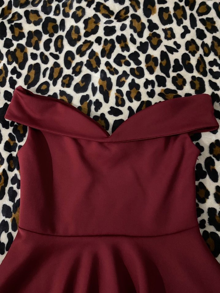 Bordo abiye mini - Görsel 3