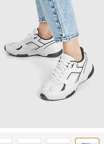 Pull&Bear beyaz koşu ayakkabısı