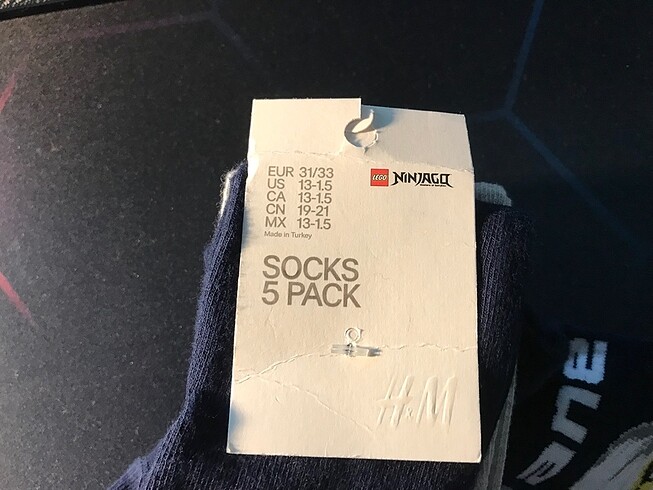 H&M Ninjago çorap 31-33 numara 7-8 yaş
