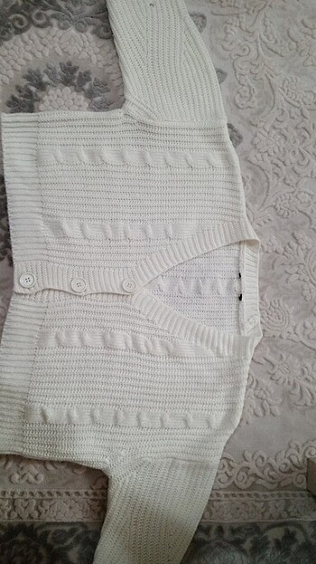 H&M Bej crop Örme hırka 