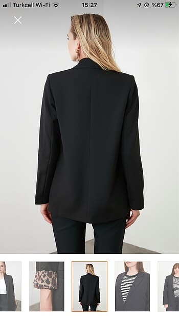 Siyah blazer ceket