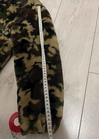 Kahverengi Kamuflaj Desenli Kapüşonlu Kadın Ceket - Görsel 6