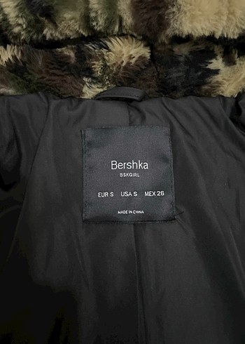 Kahverengi Kamuflaj Desenli Kapüşonlu Kadın Ceket - Görsel 8