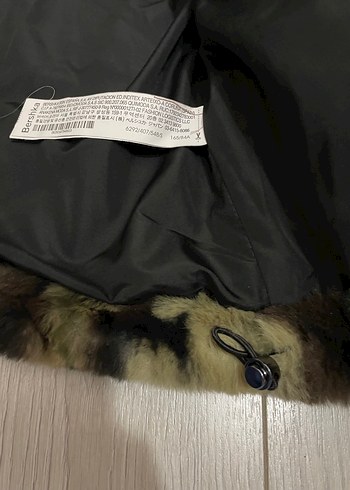 Kahverengi Kamuflaj Desenli Kapüşonlu Kadın Ceket - Görsel 9