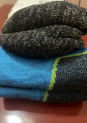 Orjinal Salomon Erkek Mavi Desenli Çorap 2'li - Görsel 3