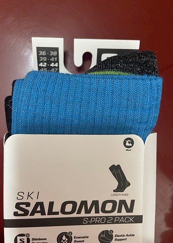 Orjinal Salomon Erkek Mavi Desenli Çorap 2'li - Görsel 2