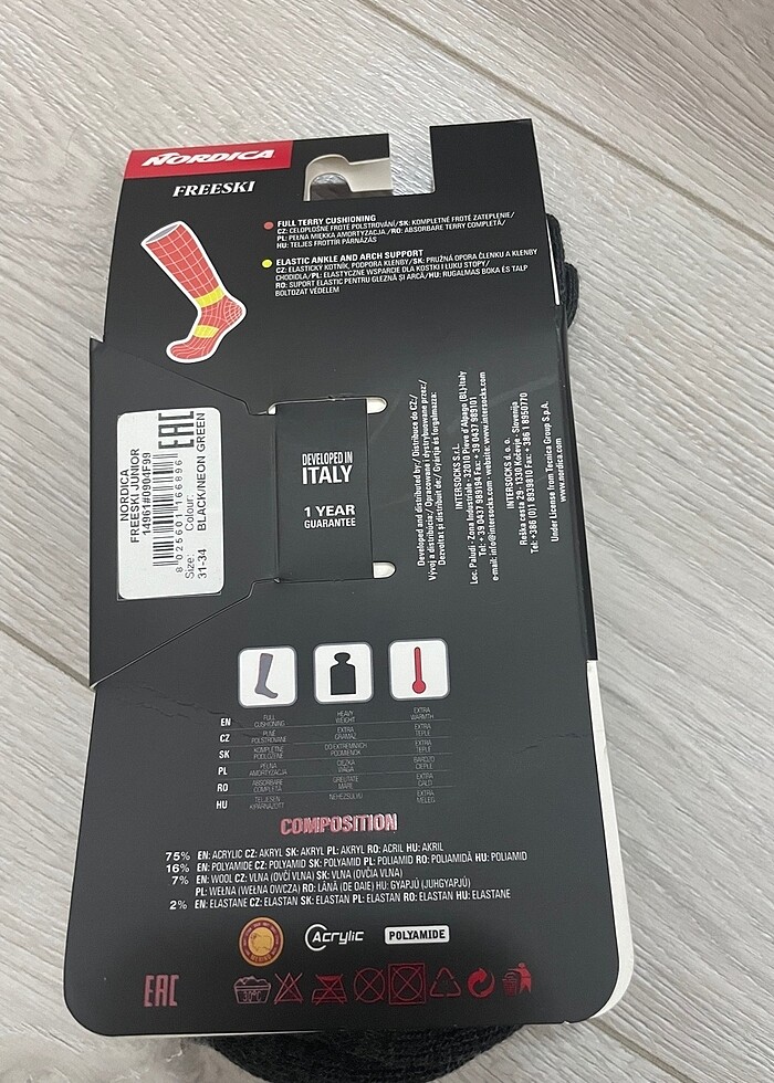 Kayak snowboard çocuk çorap - Görsel 2