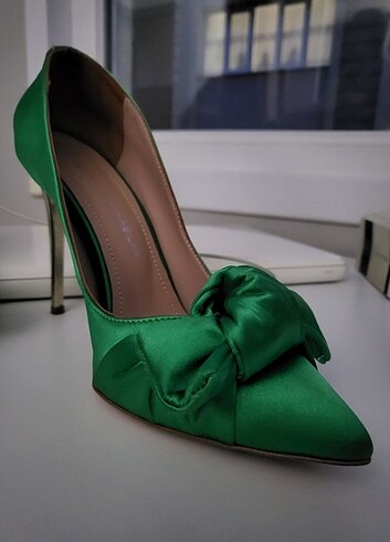 Pelinin Ayakkabıları Yeşil stiletto 