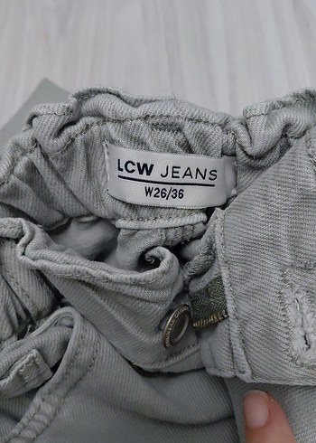 yesil  Rahat Kesim Kadın Denim Pantolon - Görsel 3