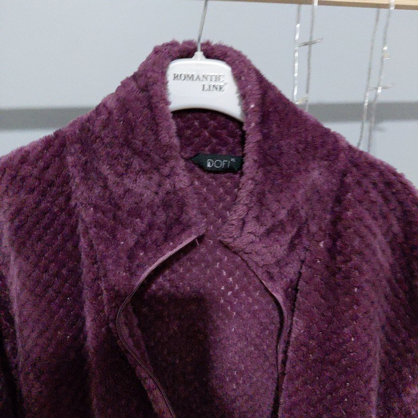 Kadın Mor Triko Rahat Kesim Ceket - Görsel 2