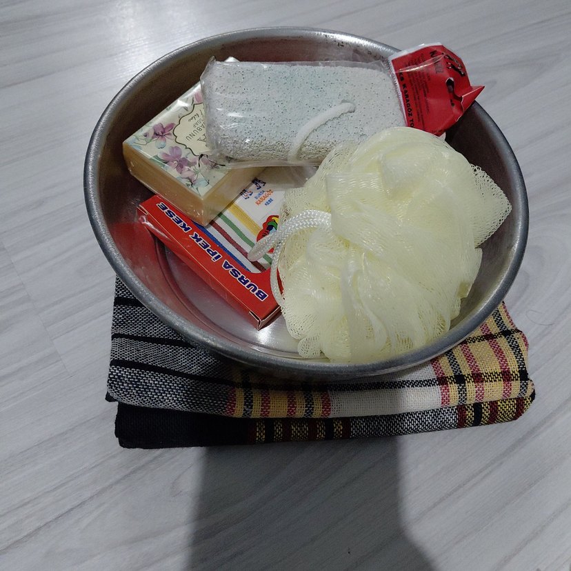 Banyo Seti: Sabun, Ponza Taşı, Lif ve Tabak - Görsel 2