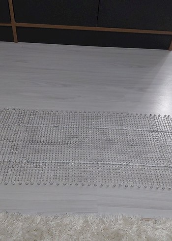 El yapımı Bohem tarzı gümüş renkli dantel örtü - Görsel 4