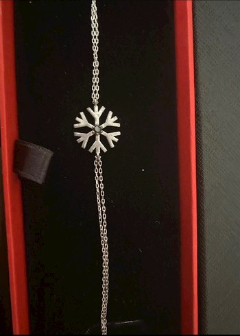 Zen pırlanta 0,06 Karat Siyah Pırlantalı kar taneli bileklik - Görsel 4