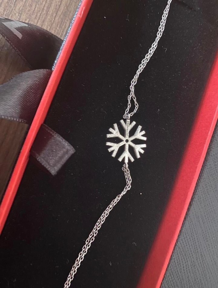 Zen pırlanta 0,06 Karat Siyah Pırlantalı kar taneli bileklik - Görsel 2