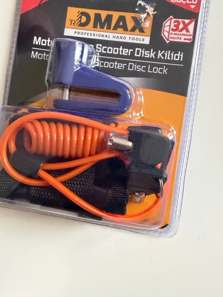 Yüksek desibelli Motosiklet ve Scooter Disk Kilidi - Görsel 2