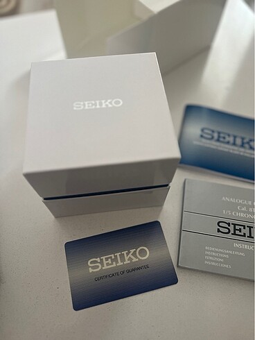 Seiko Seiko orijinal saat kutusu+sertifika+kitapçık