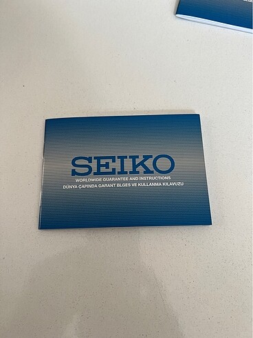 Seiko orijinal kitapçık+boş sertifikası